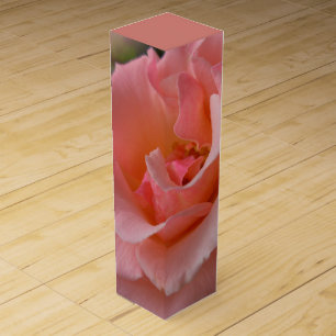 Peach Rose Wine Box Personalized Wild Rose Box