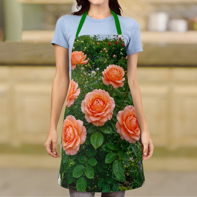 Peach Roses Apron (Creator Uploaded)