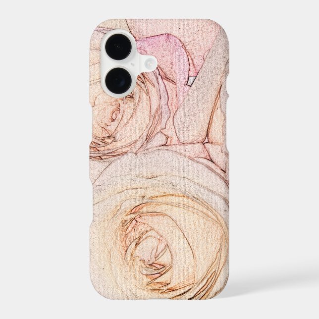 Peach Roses Iphone Case (Back)