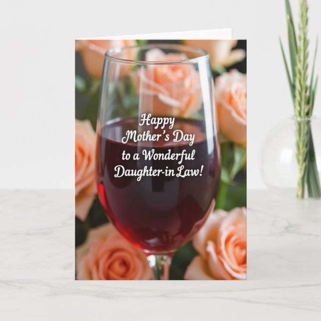 Peach Roses Mothers Love Card (Front)