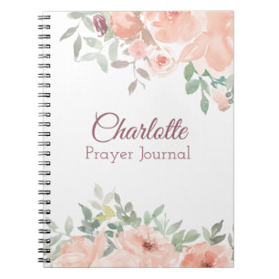 Peach Roses Prayer Journal
