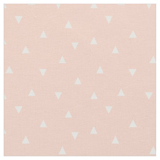 Peach Scattered Triangles Fabric