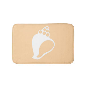 Peach Shell Bathroom Mat