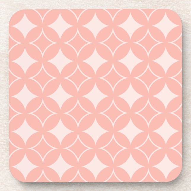 Peach shippo drink coaster (Front)