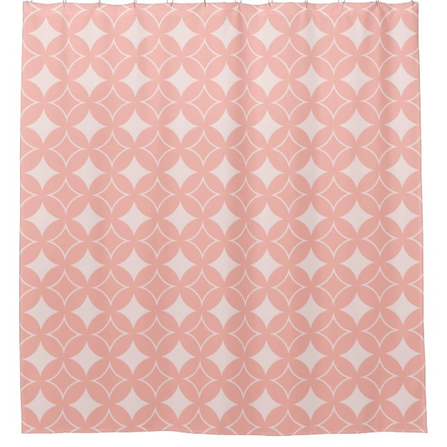 Peach shippo shower curtain (Front)