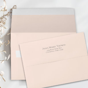 Peach Simple Basic Return Address Envelope