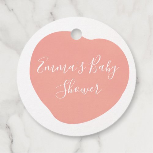 Peach  So Sweet of You To Come  Baby Shower Favor Tags