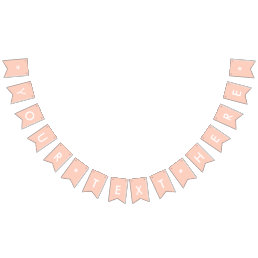 Peach Solid Color Customize It Bunting Flags