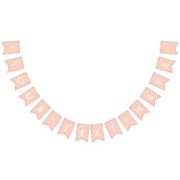 Peach Solid Color Customize It Bunting Flags by SimplyColor at Zazzle