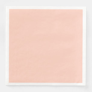 Peach Solid Color Customize It Paper Dinner Napkins