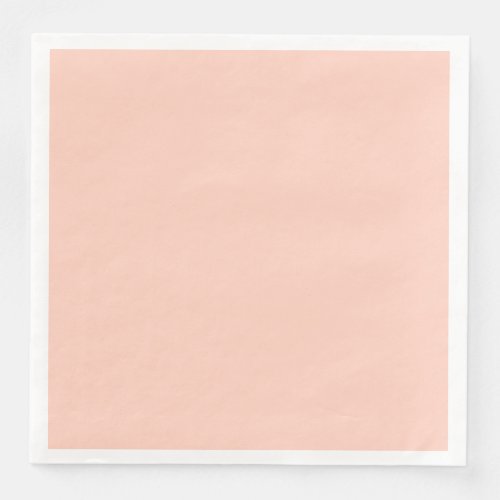 Peach Solid Color Customize It Paper Dinner Napkins