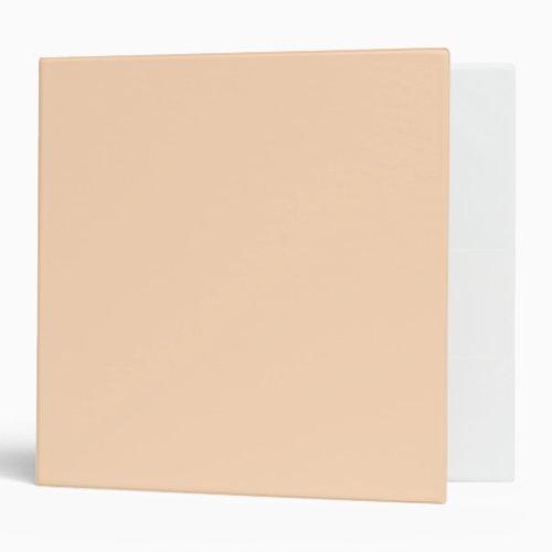 Peach Solid Color Minimalist 3 Ring Binder