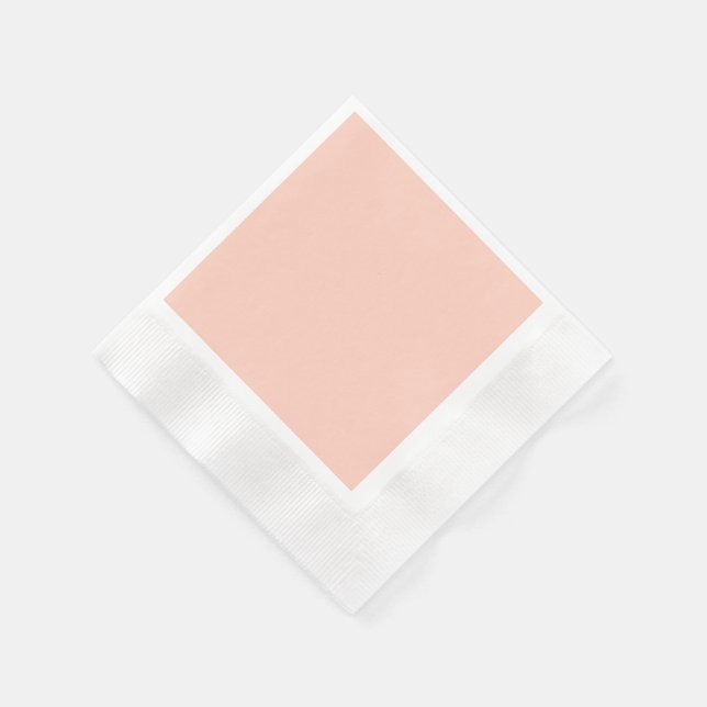 Peach Solid Color Paper Napkins (Corner)