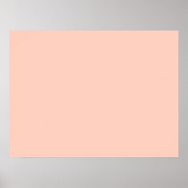 Peach Solid Color Poster (Front)