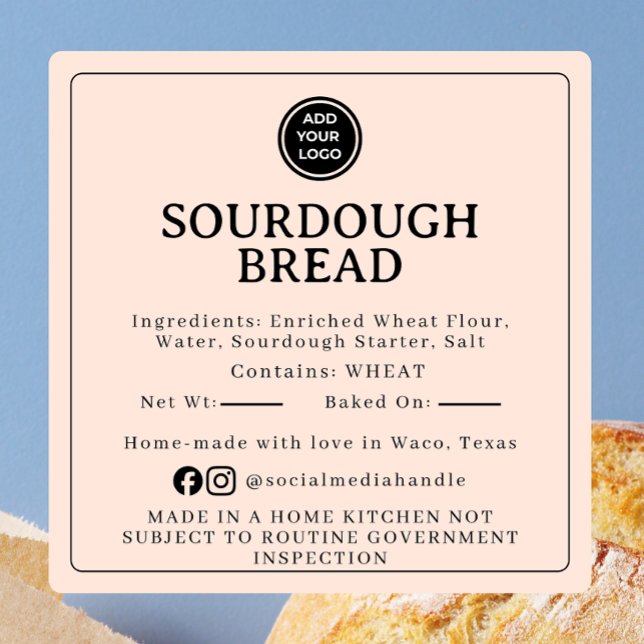 Peach Sourdough Ingredient Cottage Sticker (Creator Uploaded)