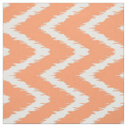 Peach Southern Cottage Chevrons Fabric