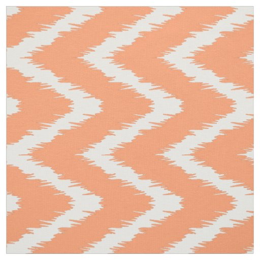 Peach Southern Cottage Chevrons Fabric