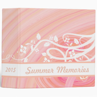 Peach Spirals, Filigree & Flowers Binder