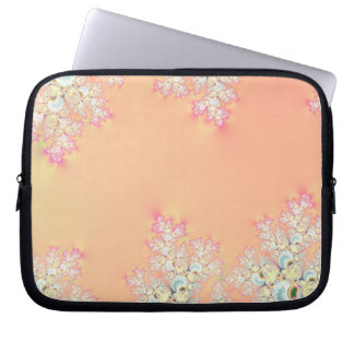 Peach Spring Frost Fractal Laptop Sleeve