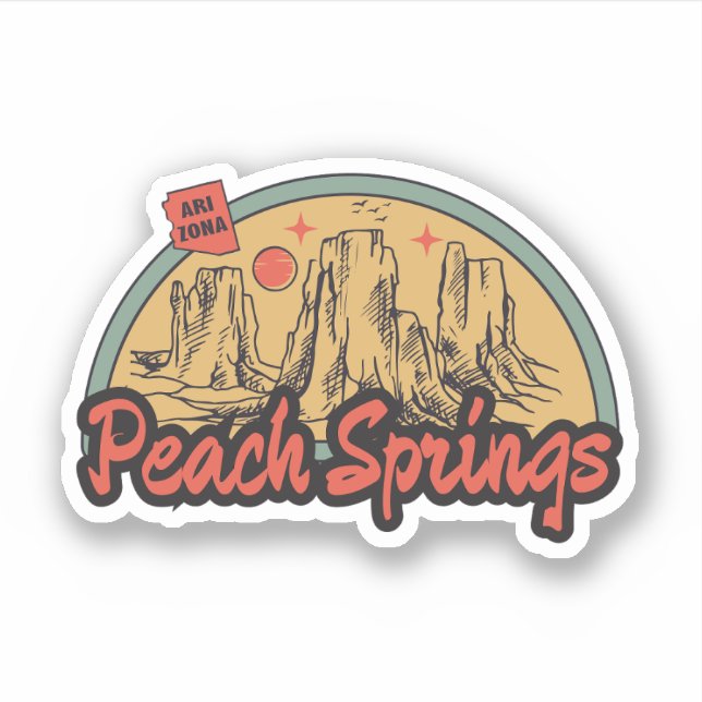 Peach Springs, Arizona  Sticker (Front)