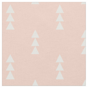 Peach Stacked Triangles Fabric