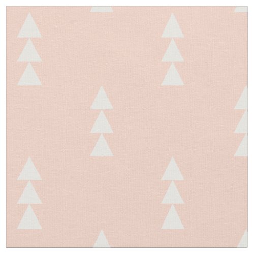 Peach Stacked Triangles Fabric