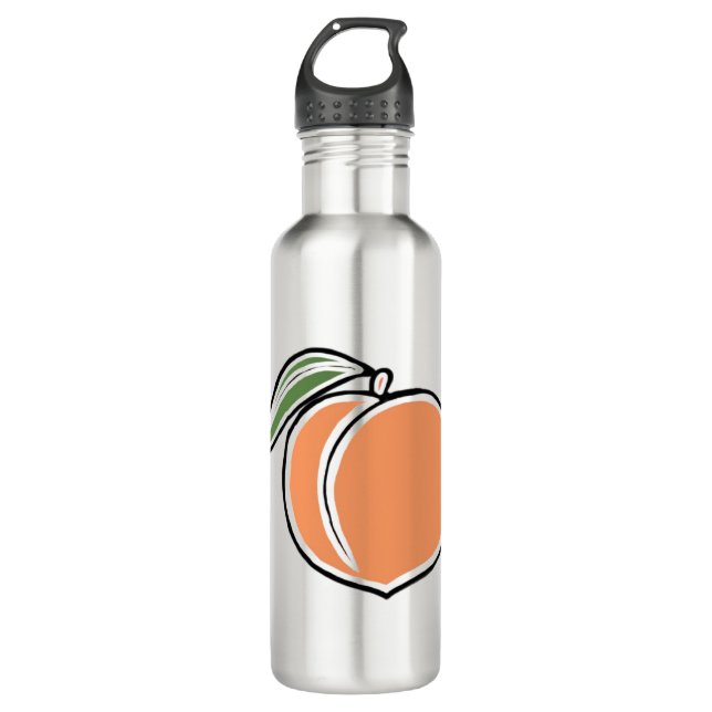 Peach Stainless Steel Water Bottle (Front)