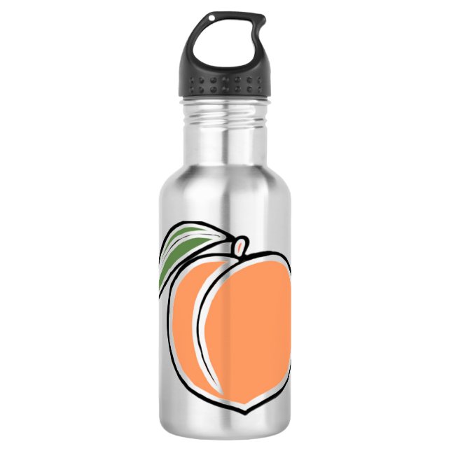 Peach Stainless Steel Water Bottle (Front)