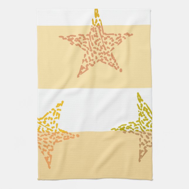 Peach Stars and Stripes Towel (Vertical)