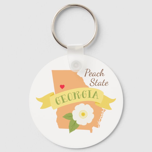 Peach State Keychain (Front)