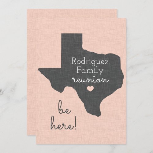 Peach State of Texas Family Reunion Invitation