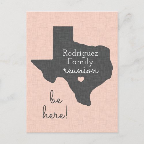 Peach State of Texas Family Reunion Postcard