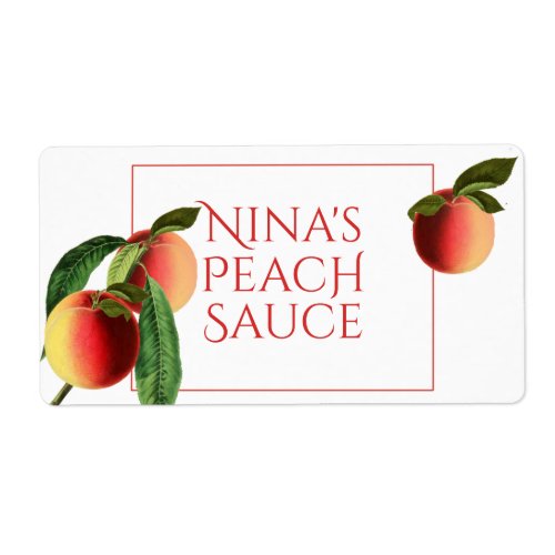 Peach Stems Food Label