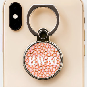 PEACH Stingray Leather Phone Ring Stand