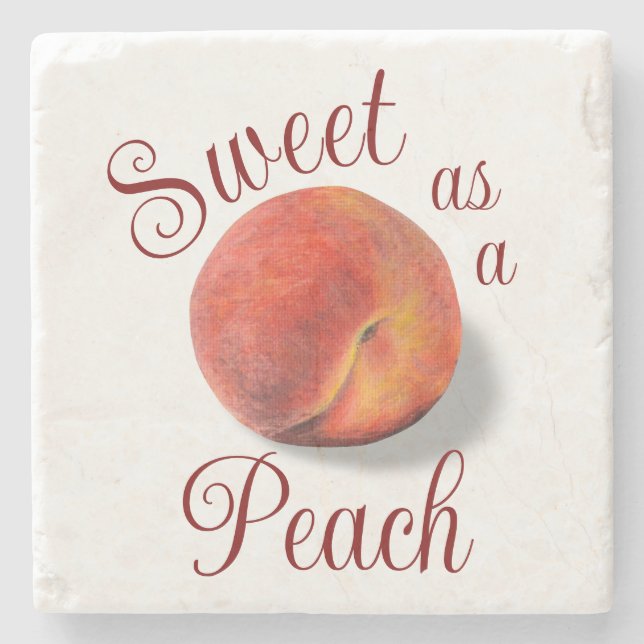 Peach Stone Coaster (Front)