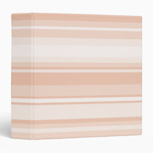 Peach stripes 3 ring binder