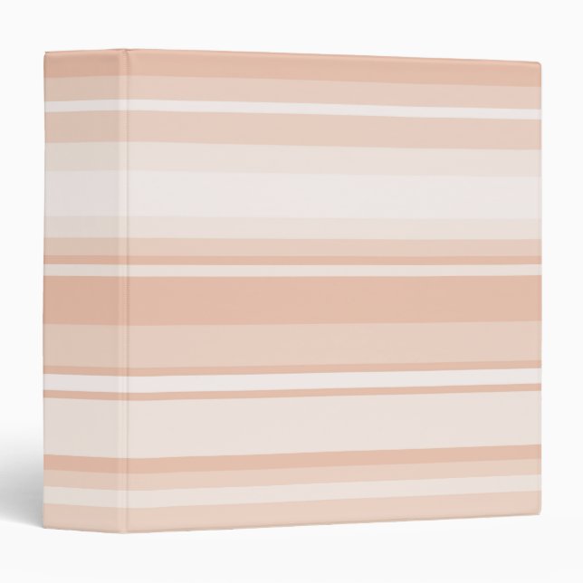 Peach stripes 3 ring binder (Front/Spine)