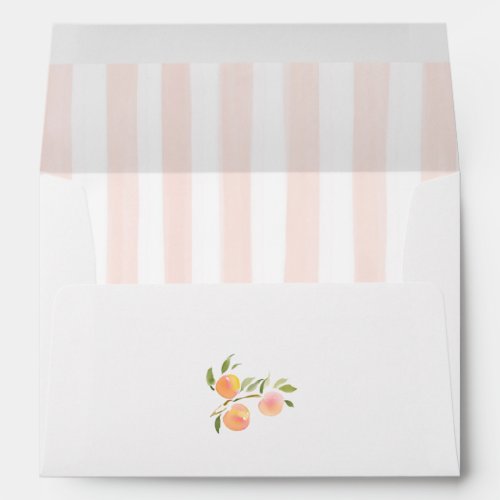 Peach Stripes and Peach Branch Baby Shower Envelope