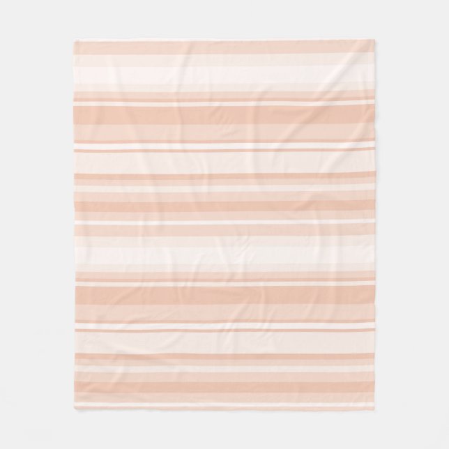 Peach stripes fleece blanket (Front)