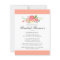 Peach Stripes Floral Bridal Shower Invitation