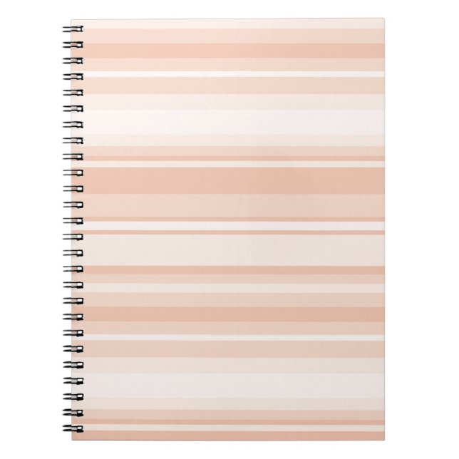 Peach stripes notebook (Front)