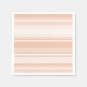 Peach stripes paper napkins