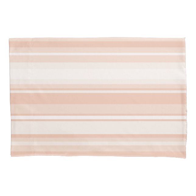 Peach stripes pillowcase (Front)