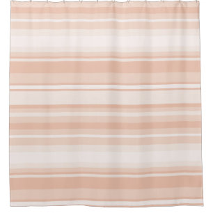 Peach stripes shower curtain