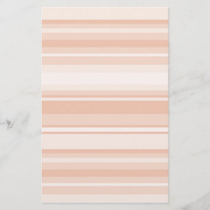 Peach stripes stationery