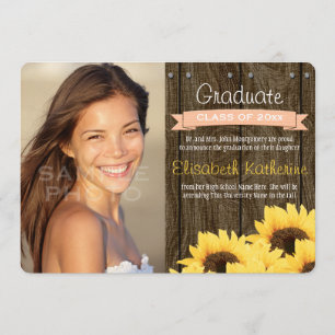 PEACH Sunflower Graduation Announcement