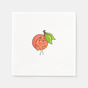 Peach, sweet cheeks, fruit themed napkins