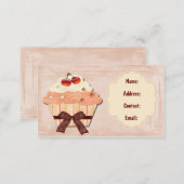 peach sweet cupcake business Cards (Front/Back)