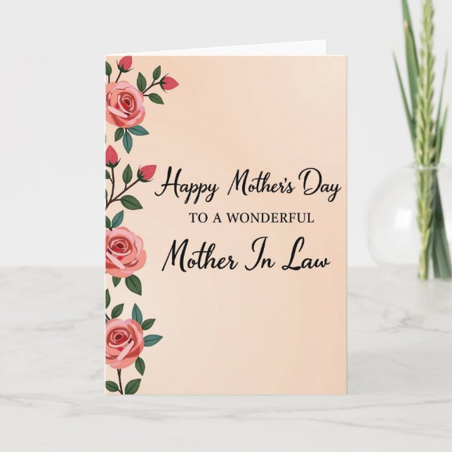 Peach Sweet Mothers Day Card (Front)