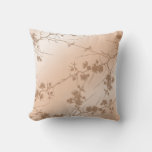 Peach Swirling Vines Pillows at Zazzle